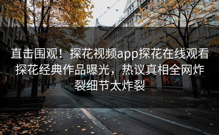 直击围观！探花视频app探花在线观看探花经典作品曝光，热议真相全网炸裂细节太炸裂